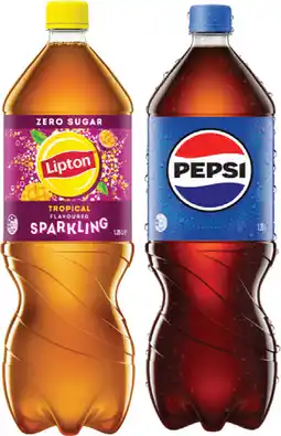 IGA Lipton Ice Tea Sparkling, Pepsi or Solo 1.25 Litre Selected Varieties offer