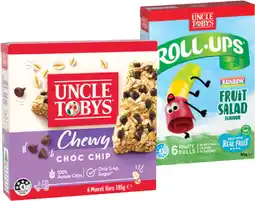 IGA Uncle Tobys Muesli Bars, Roll‑Ups or Nestlé Nesquik Bars 5‑6 Pack Selected Varieties offer