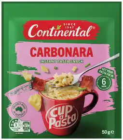 IGA Continental Cup a Pasta 50‑59g Selected Varieties offer
