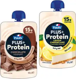 IGA Pauls Plus+ Protein Yoghurt Pouch Selected Varieties offer