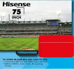 The Good Guys Hisense 75" U7SAU 4K ULED Mini-LED 165Hz TV 2026 offer