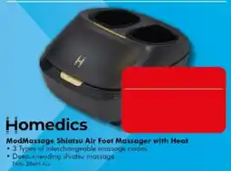 The Good Guys Homedics ModMassage Shiatsu Air Foot Massager with Heat offer