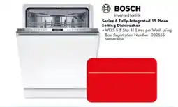 The Good Guys Bosch Series 6 Fully-Integrated 15 Place Setting Dishwasher offer