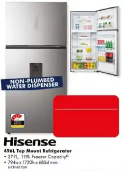 The Good Guys Hisense 496L Top Mount Refrigerator offer