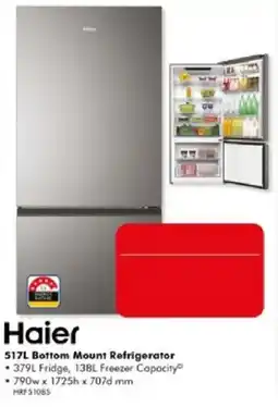 The Good Guys Haier 517L Bottom Mount Refrigerator offer