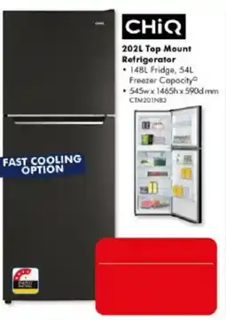 The Good Guys CHiQ 202L Top Mount Refrigerator offer