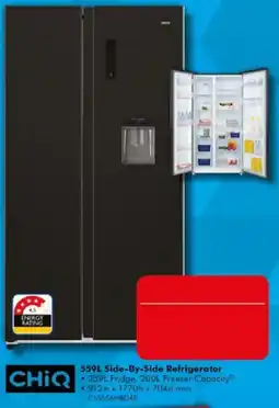 The Good Guys ChiQ 559L Side-By-Side Refrigerator offer