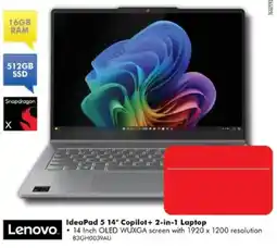 The Good Guys Lenovo IdeaPad 5 14" Copilot+ 2-in-1 Laptop offer