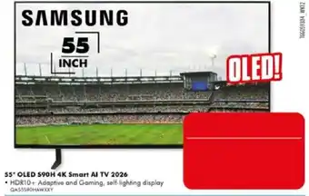 Samsung 55" OLED 590H 4K Smart AI TV 2026