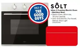 The Good Guys Sôlt 60cm 5 Function Electric Oven - Stainless Steel offer
