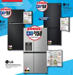 The Good Guys LG 635L Side-By-Side Refrigerator offer