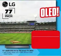 The Good Guys LG 77" OLED EVO AI C6 4K Smart TV 2026 offer