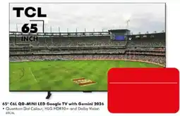 The Good Guys TCL 65" C6L QD-MINI LED Google TV with Gemini 2026 offer