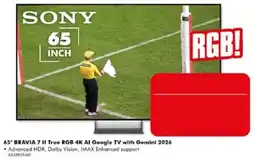 The Good Guys Sony 65" BRAVIA 7 II True RGB 4K Al Google TV with Gemini 2026 offer