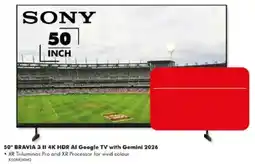 The Good Guys Sony 50" BRAVIA 3 II 4K HDR AI Google TV with Gemini 2026 offer