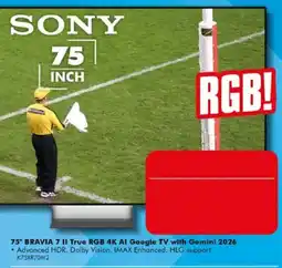 The Good Guys Sony 75" BRAVIA 7 II True RGB 4K AI Google TV with Gemini 2026 offer