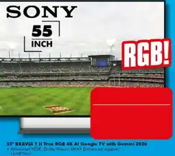 The Good Guys Sony 55" BRAVIA 7 II True RGB 4K AI Google TV with Gemini 2026 offer