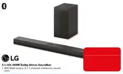 The Good Guys LG 3.1.1Ch 400W Dolby Atmos Soundbar offer