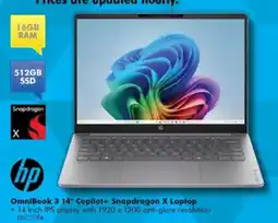 The Good Guys hp OmniBook 3 14" Copilot+ Snapdragon X Laptop offer