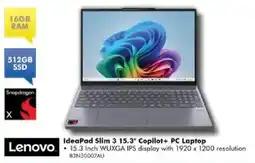 The Good Guys Lenovo IdeaPad Slim 3 15.3" Copilot+ PC Laptop offer