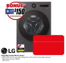The Good Guys LG 16kg-10kg Combo Washer Dryer offer