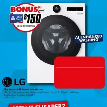 LG 12kg Series 9 AI Front Load Washer