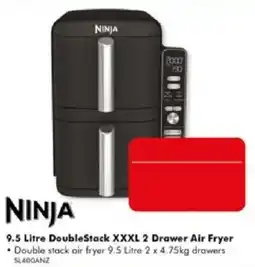The Good Guys Ninja 9.5 Litre DoubleStack XXXL 2 Drawer Air Fryer offer