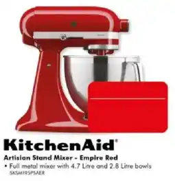 The Good Guys KitchenAid Artisan Stand Mixer - Empire Red offer