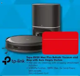 The Good Guys tp-link Tapo RV20 Max Plus Robotic Vacuum and Mop with Auto Empty Station offer