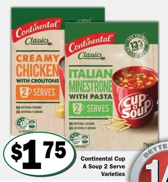 Continental Cup A Soup 2 Serve Varieties