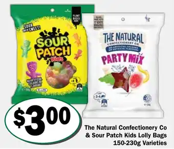 The Natural Confectionery Co & Sour Patch Kids Lolly Bags Varieties