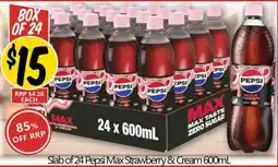 NQR Slab of 24 Pepsi Max Strawberry & Cream offer