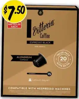 NQR Vittoria Coffee Espresso Black offer