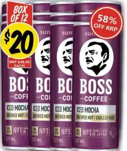 NQR Boss Coffee Iced Mocha offer