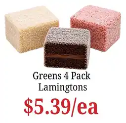 Farmer Jack's Greens 4 Pack Lamingtons offer