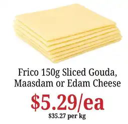 Farmer Jack's Frico Sliced Gouda, Maasdam or Edam Cheese offer