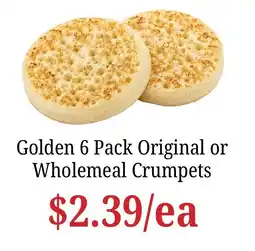 Farmer Jack's Golden Crumpets offer