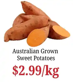 Farmer Jack's Australian Grown Sweet Potatoes offer
