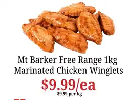 Farmer Jack's Mt Barker Free Range Marinated Chicken Winglets offer