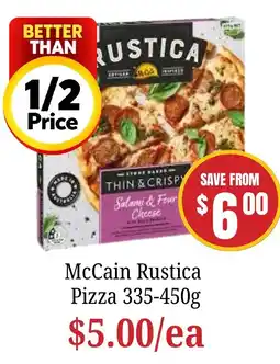 Farmer Jack's McCain Rustica Pizza offer
