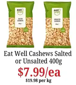 Farmer Jack's Eat Well Cashews offer