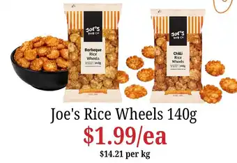 Farmer Jack's Joe's Rice Wheels offer