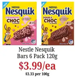 Farmer Jack's Nestle Nesquik Bars offer
