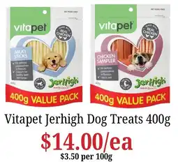 Farmer Jack's Vitapet Jerhigh Dog Treats offer
