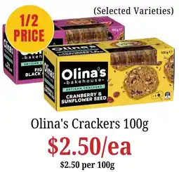 Farmer Jack's Olina's Crackers offer