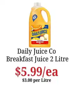 Farmer Jack's Daily Juice Co Breakfast Juice offer
