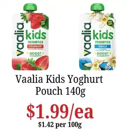 Farmer Jack's Vaalia Kids Yoghurt Pouch offer