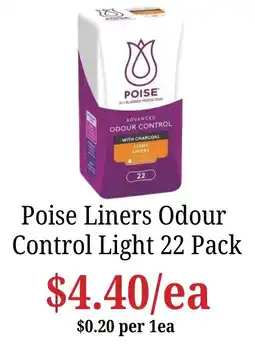 Farmer Jack's Poise Liners Odour Control Light offer