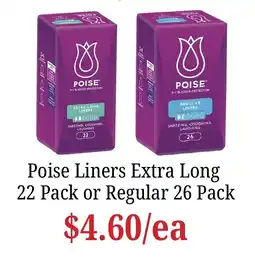 Farmer Jack's Poise Liners Extra Long offer