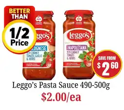 Farmer Jack's Leggo's Pasta Sauce offer